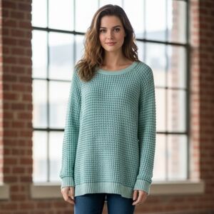 American Eagle Outfitters Two Toned Open Knit Sweater